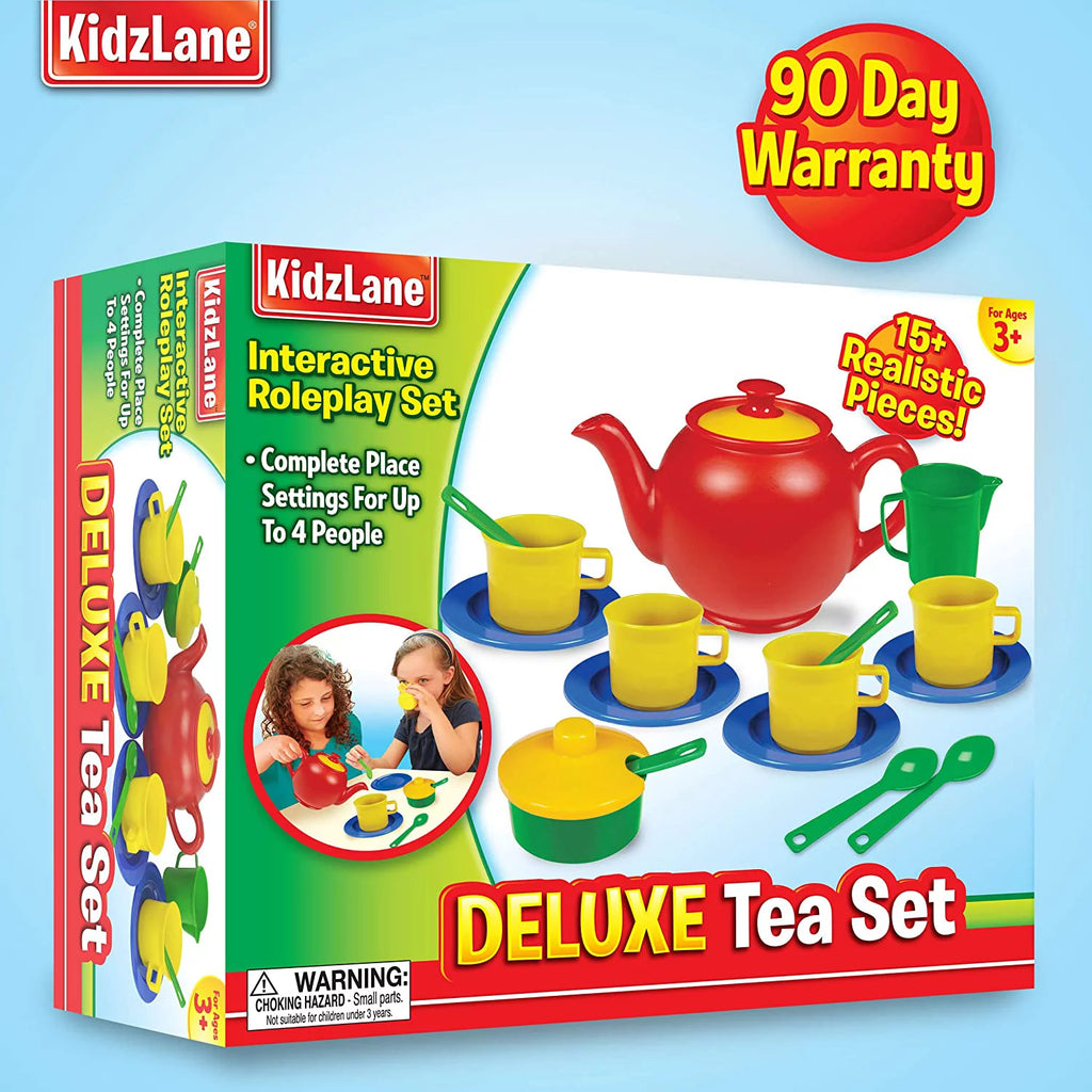 15 Pc Plastic Play Tea Set Y26796