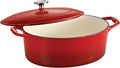 Enameled Cast Iron Covered Dutch Oven 7-Quart Gradated Red I906