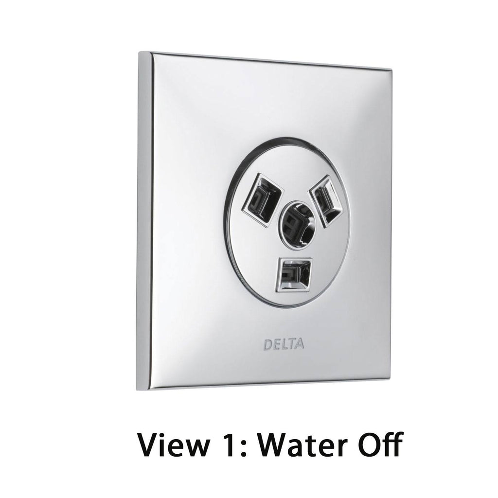 Chrome Body Spray with Valve and Square Trim H483731