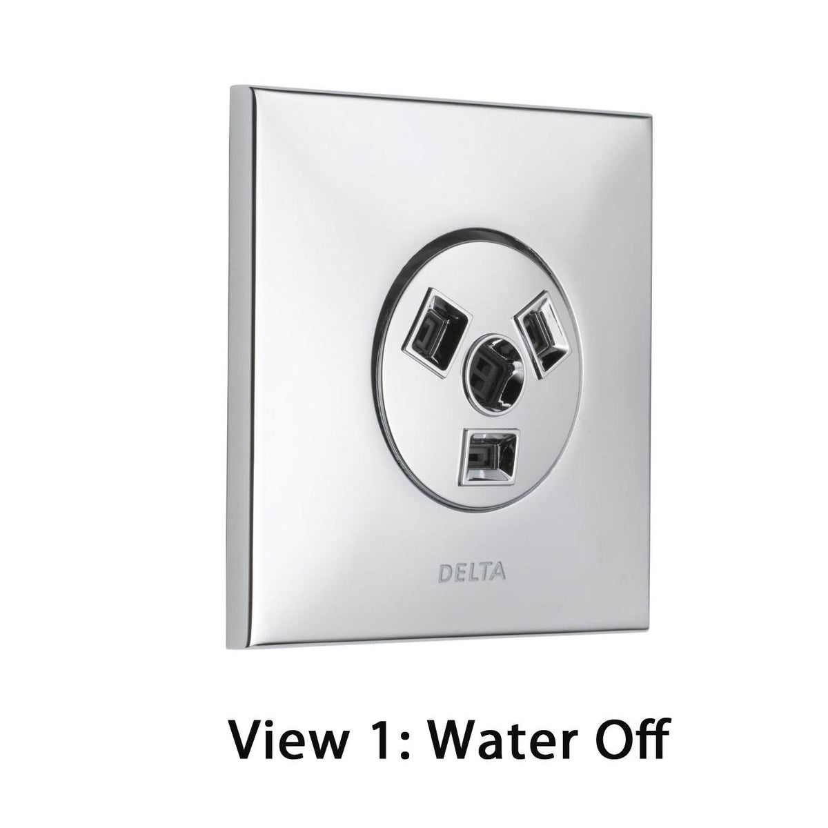 Chrome Body Spray with Valve and Square Trim H483731