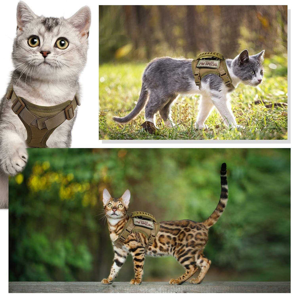 Tactical Cat Harness Soft Mesh Adjustable Pet Vest Harness I561