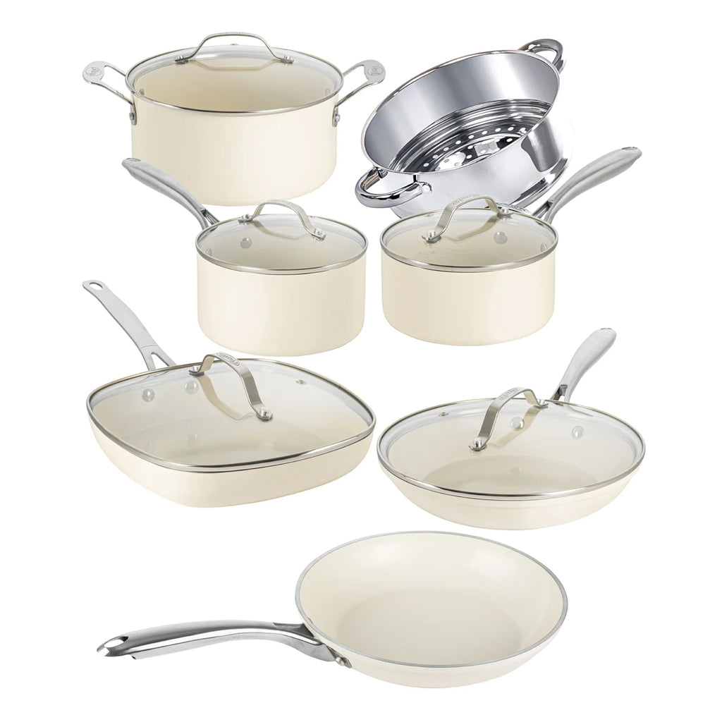 12 Piece Non Stick Ti-Cerama Copper Cookware Set O434