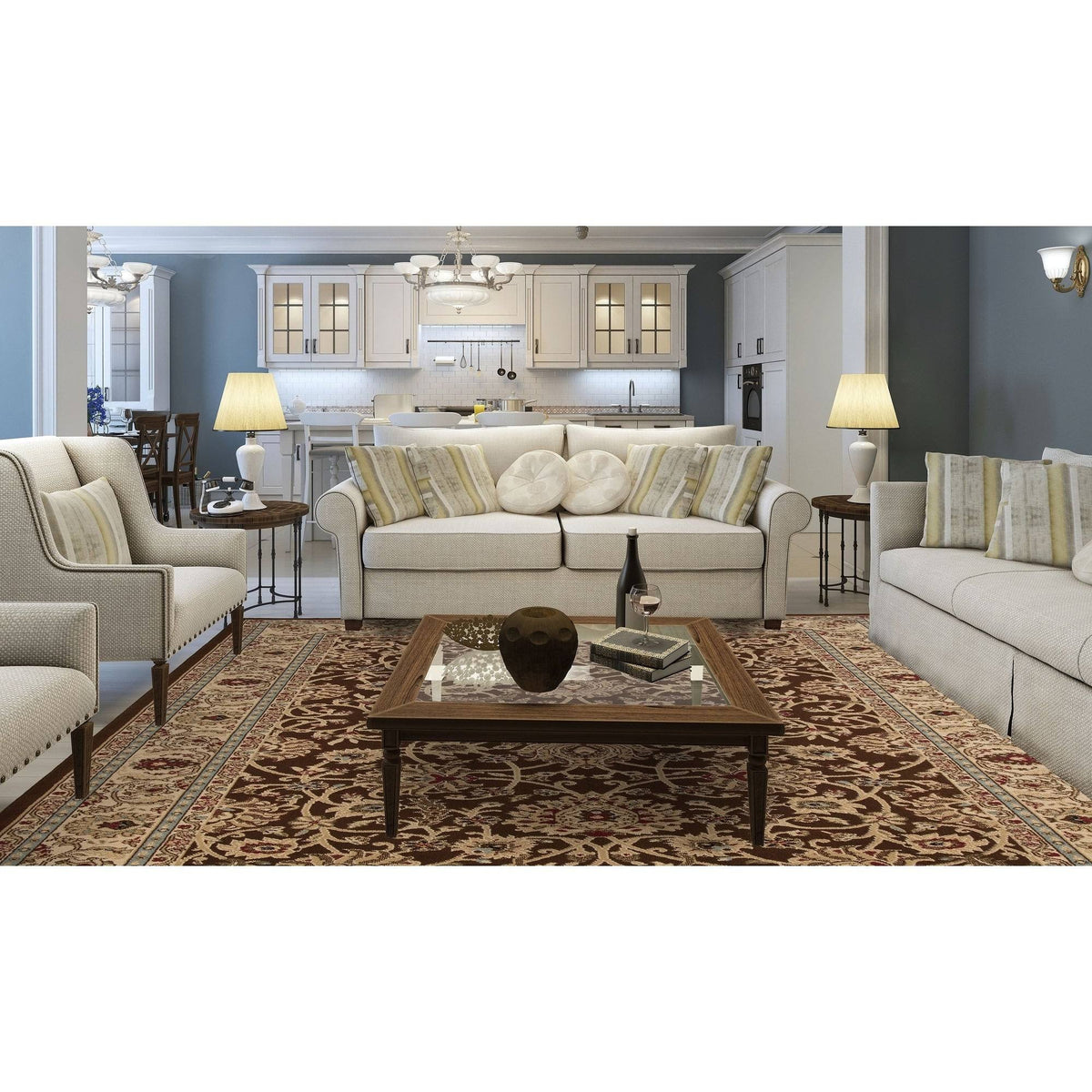 Brown Ankara Mahal Rug T3926