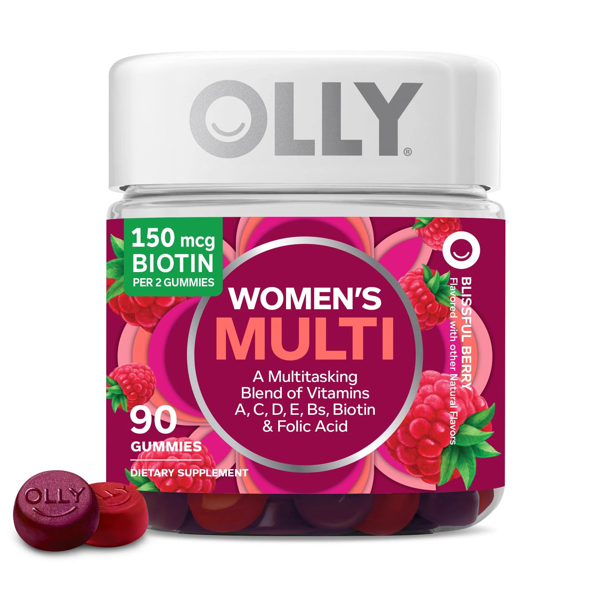 Women's Multivitamin Gummy, Berry Flavor, 90 Count O5662