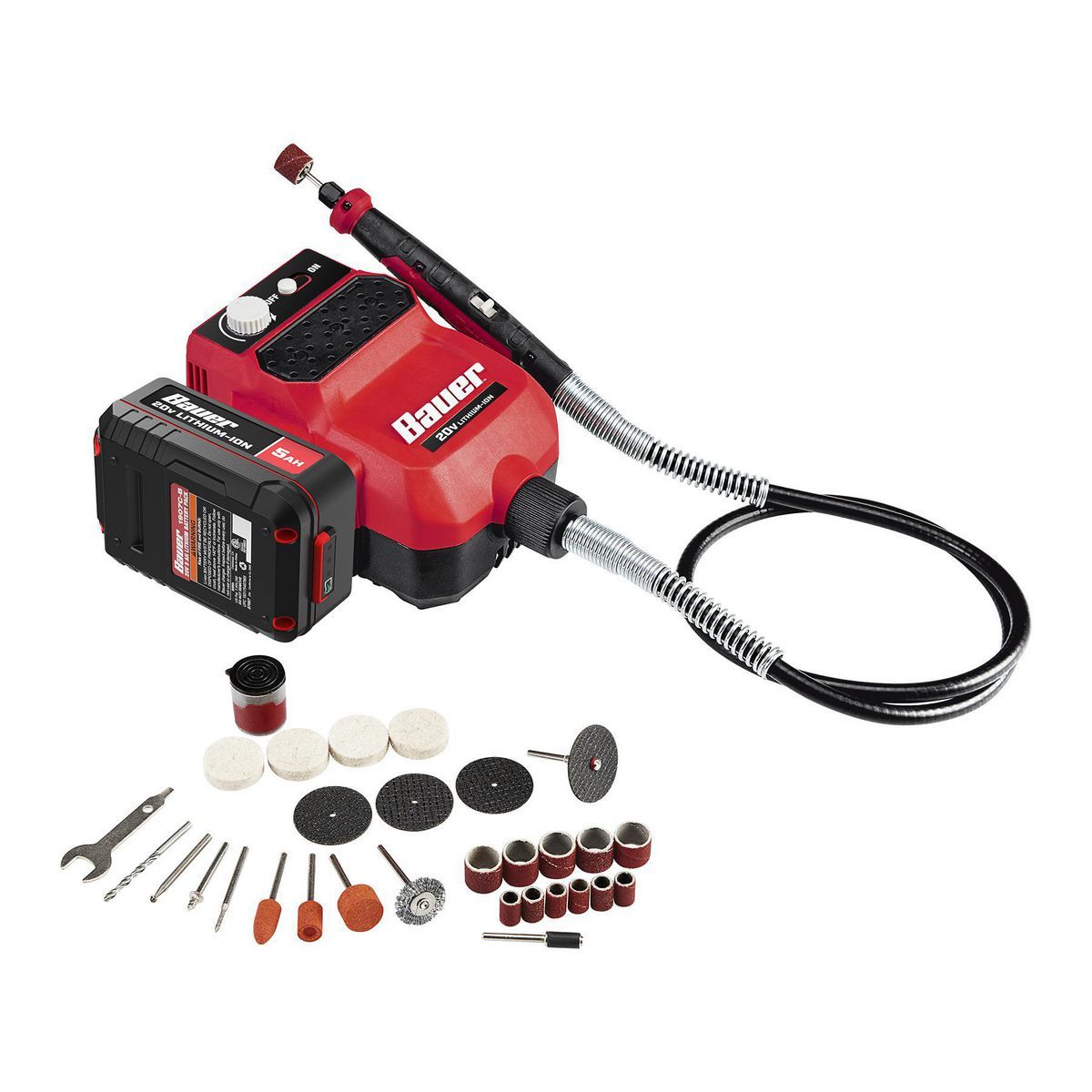 20V Cordless Variable-Speed Rotary Tool Kit with Flexible Shaft J3842