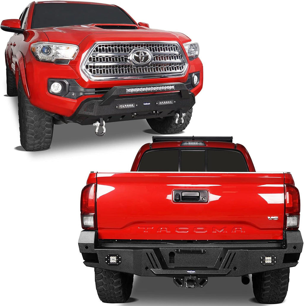 Tacoma Rear Bumper w/Sensor Holes + Front Bumper Kit L8058