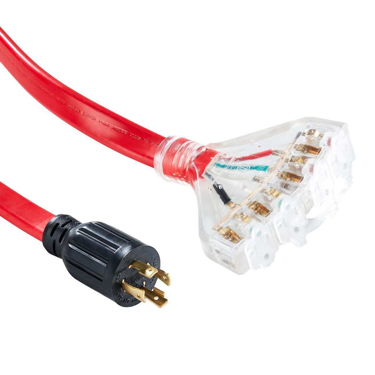 25 ft. 30 Amp 125/250V 4-Outlet Generator Extension Cord G2200