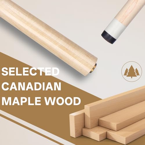 4 Pcs 58 Inch Canadian Maple Wood Pool Cue Stick W13582