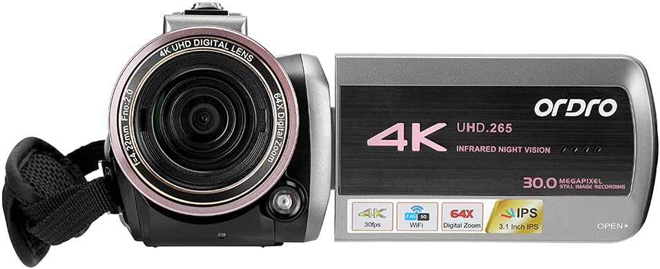 4K Video Camera Night Vision Camcorder A6413