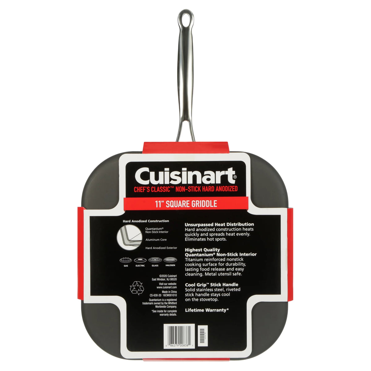Non-Stick Hard Anodized 11" Square Griddle S3766