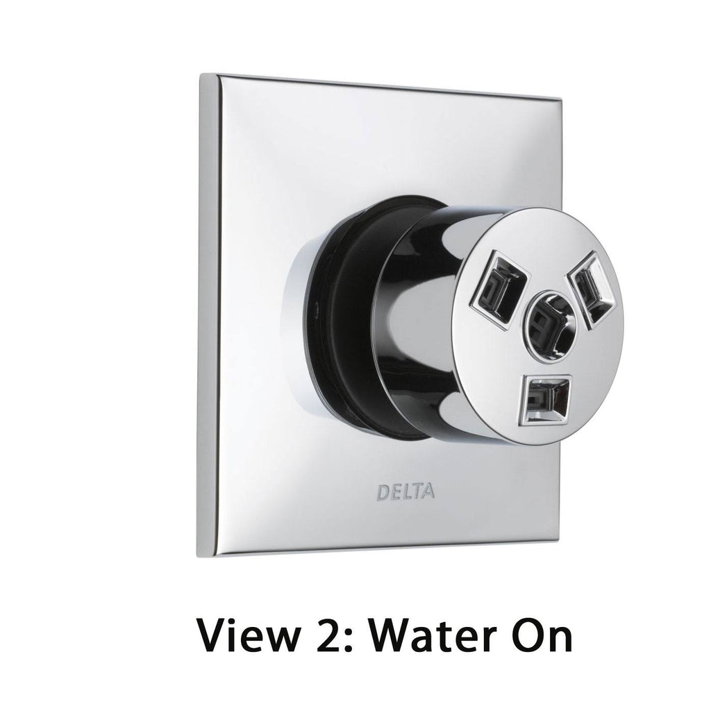 Chrome Body Spray with Valve and Square Trim H483731