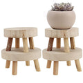 4 PCS Mini Wooden Plant Stand U662170