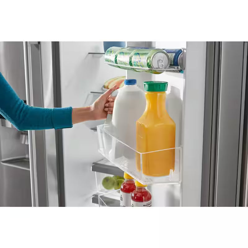 36 in. 25 cu. ft. Side-by-Side Refrigerator in Black V4083