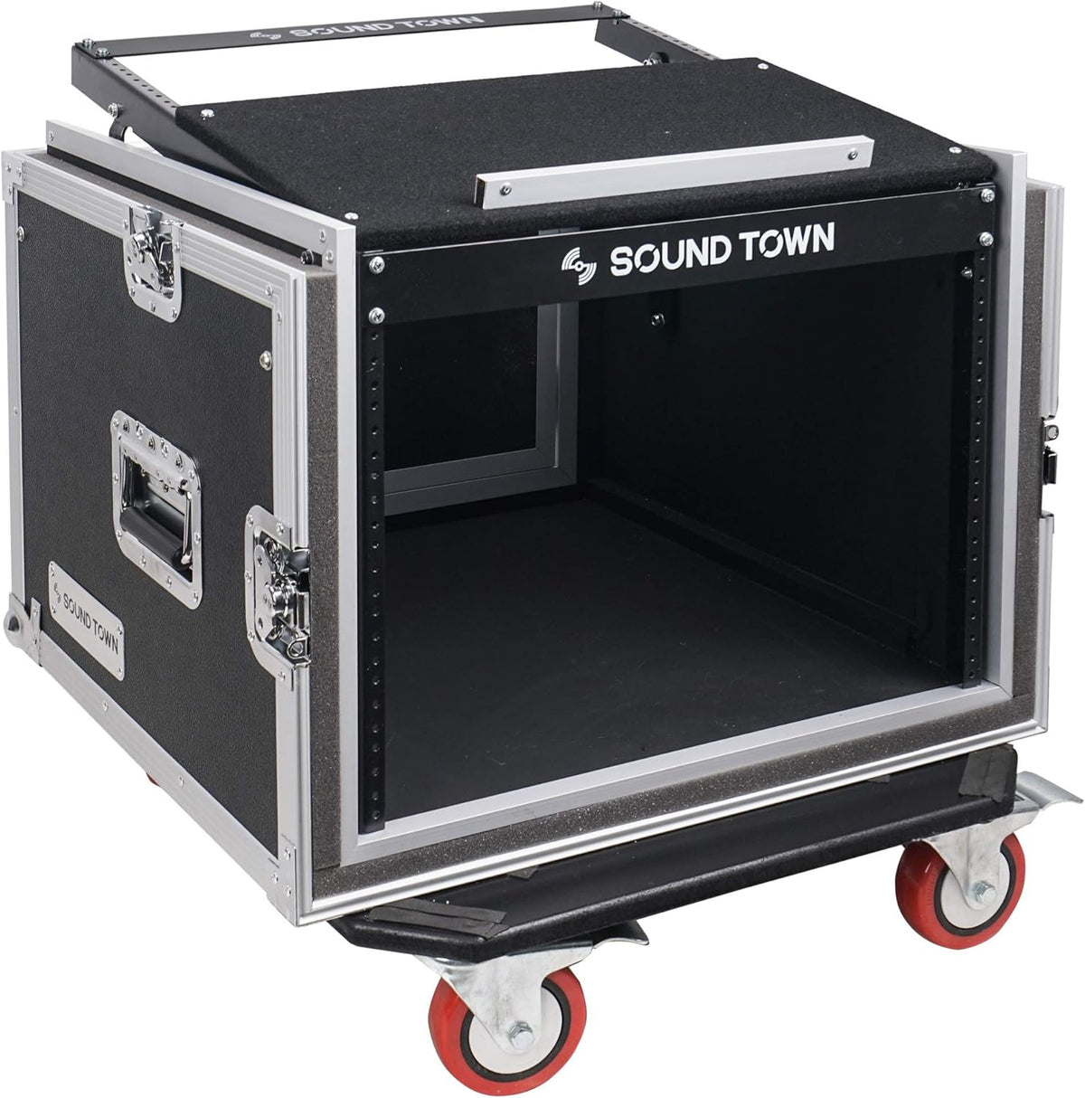 12U ATA Rack Case with 11U Slant Mixer Top and Casters G1281