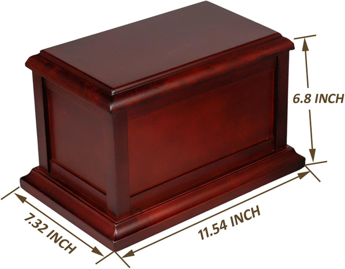 Cherry Solid Wooden Cremation Urn R7948