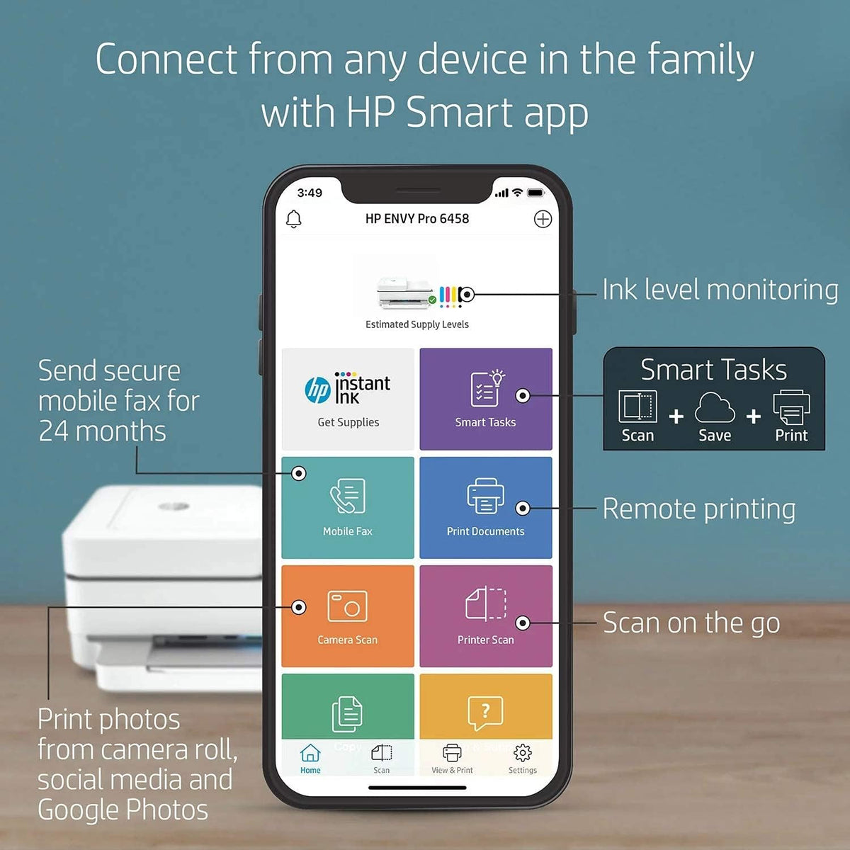 Wireless All-in-One Printer with Scanning, Copying, Fax, Double-Sided Printing K84759