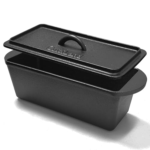 Rectangular Cast Iron Bread Loaf Pan with Lid L42485