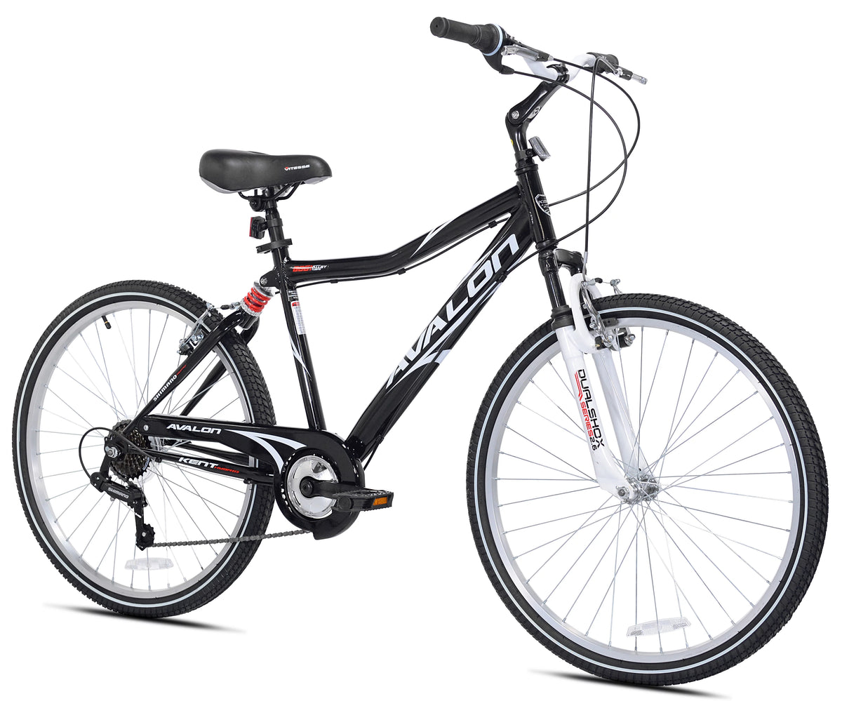 26 In. Black Full Suspension Comfort Bike Y123