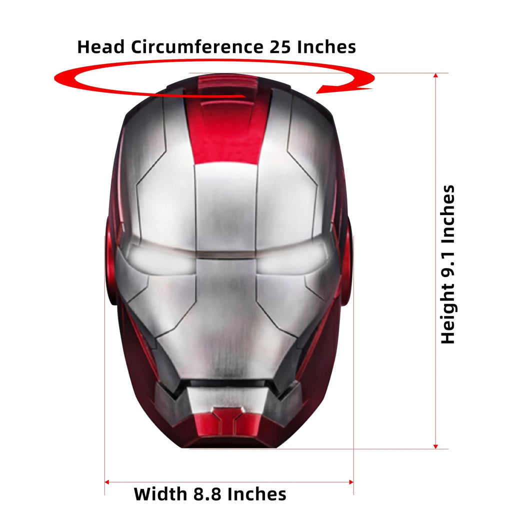Silver Electronic Iron Man Helmet Mask with LED Eyes B43948