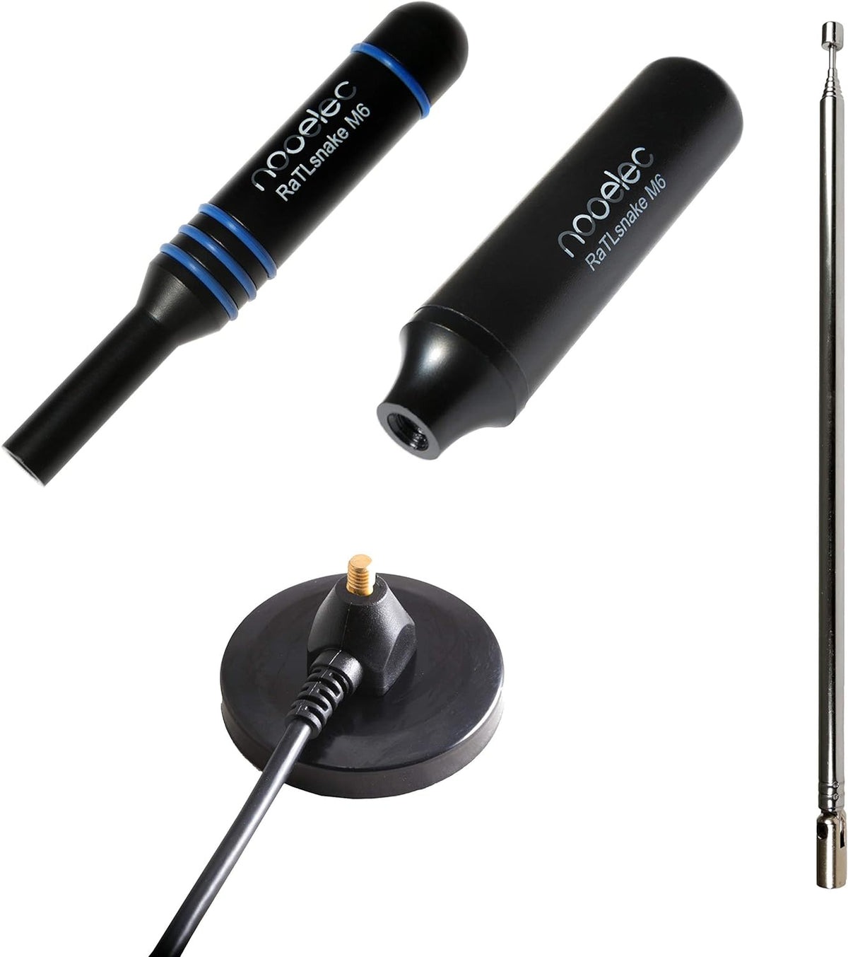 3-Antenna Magnetic Whip Antenna Set with RG58 Cable E599244