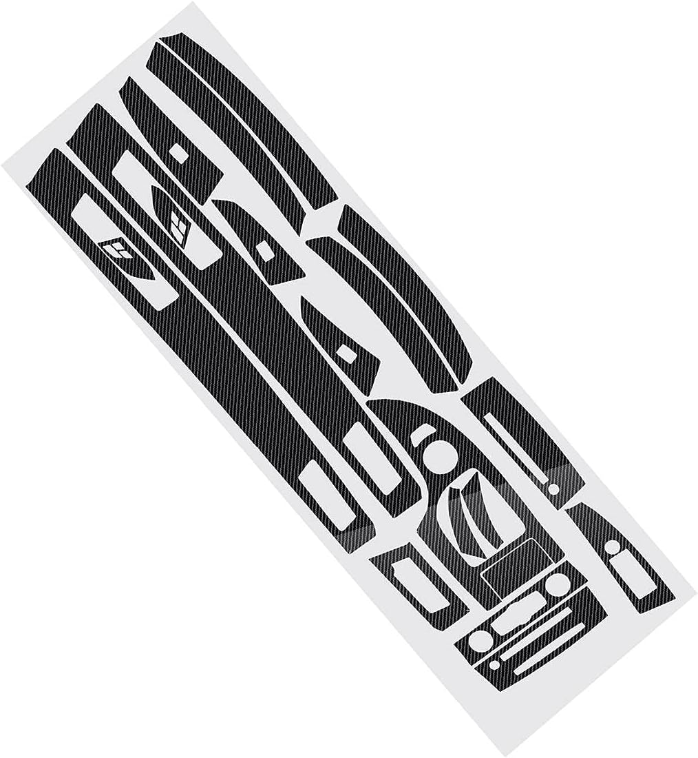 Gloss Carbon Fiber Vinyl Wrap Console Dashboard Cover V684938