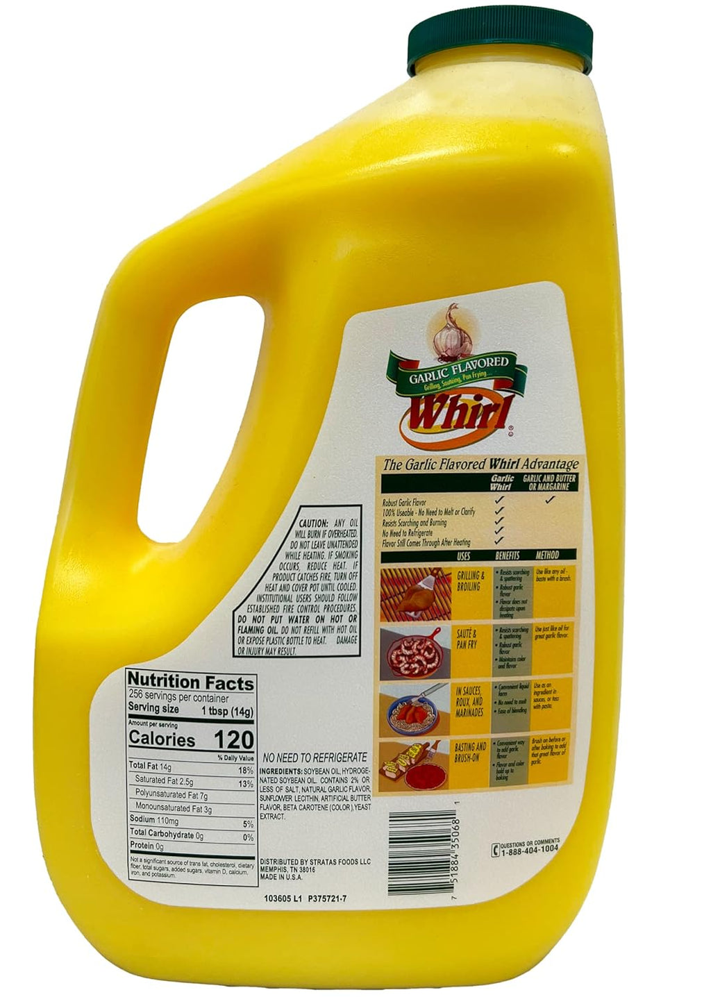 1 Gallon Liquid Butter Flavor Oil and Garlic Liquid Butter Flavor Oil with Measuring Spoons O873