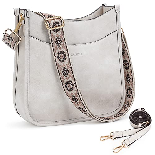 Vegan Leather Crossbody Shoulder Bag with 2PCS Adjustable Strap U2307