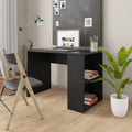 Black Computer Desk with Storage Shelves K250631