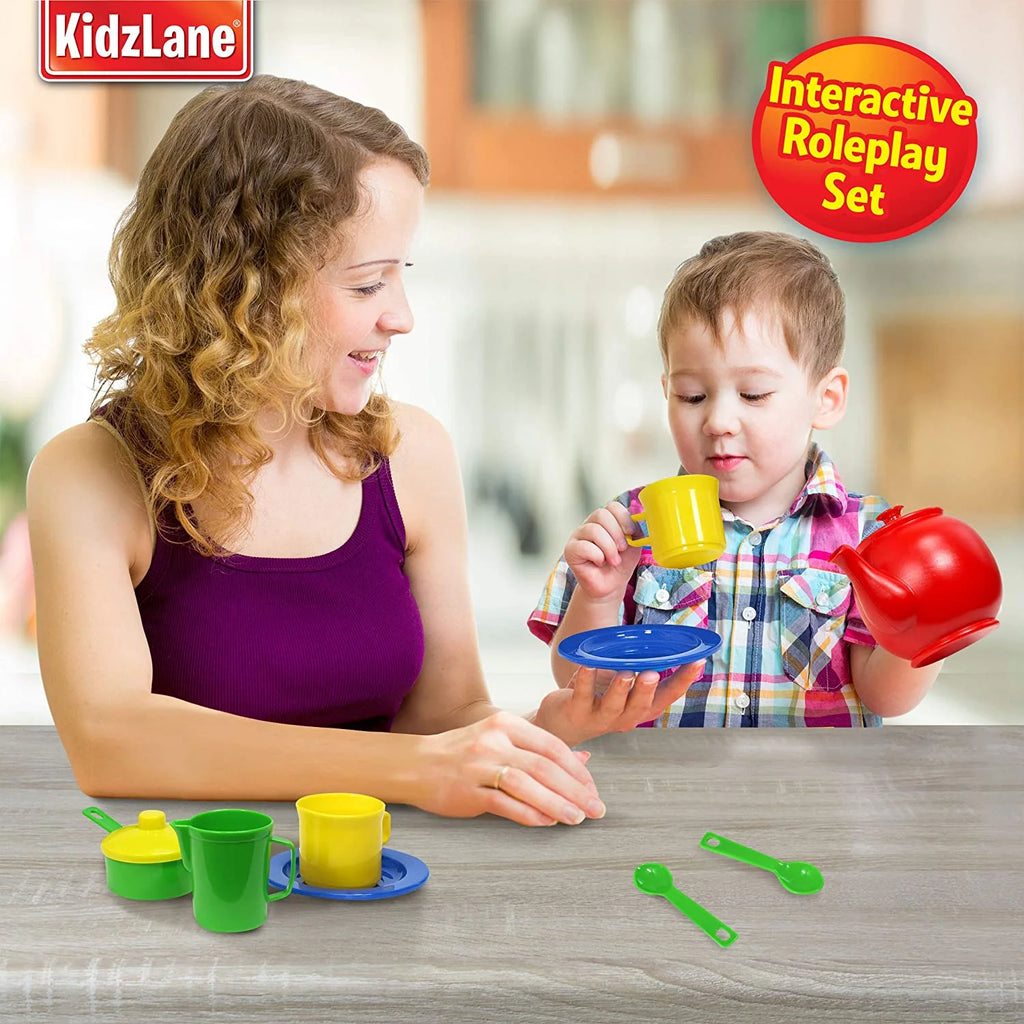 15 Pc Plastic Play Tea Set Y26796
