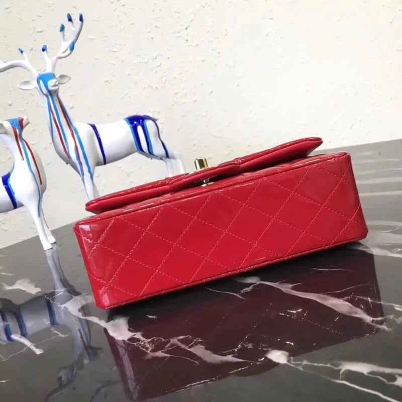 Patent Leather Flap Bag W211