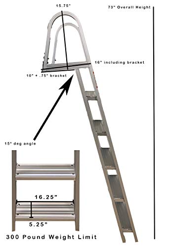 Heavy Duty Aluminum 5 Step Removable Boarding Ladder M37928