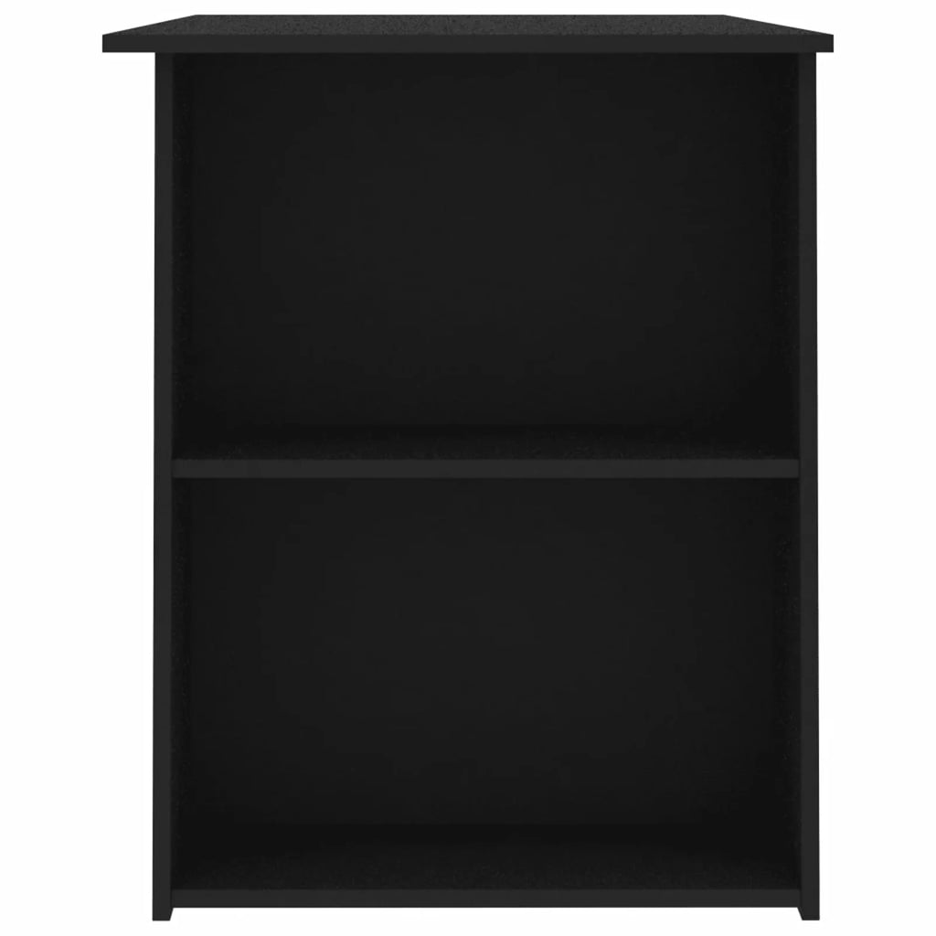 Black Computer Desk with Storage Shelves K250631