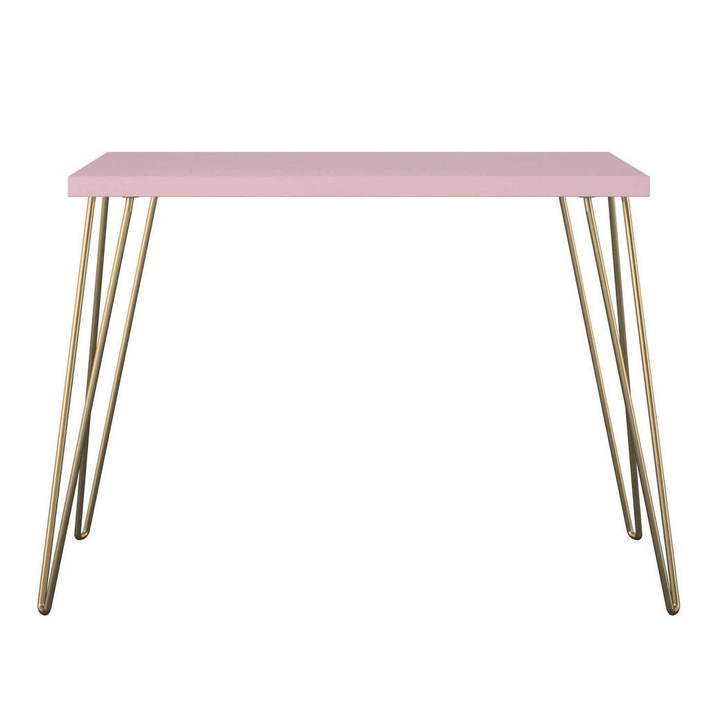 Retro Computer Desk Pink/Gold A723