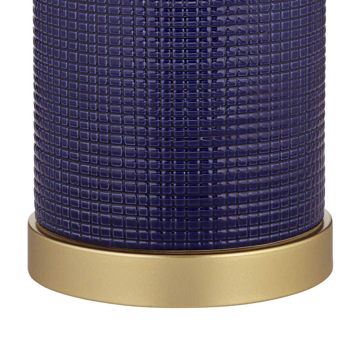 24 1/2" High Gold Textured Blue Ceramic Table Lamps Set of 2 M350854