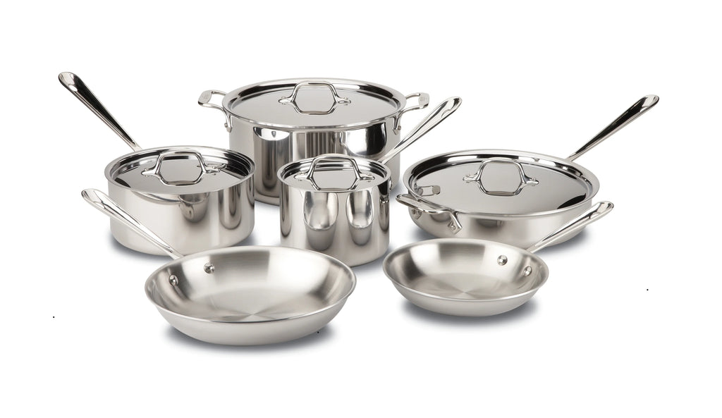 Stainless 3-ply Bonded 10 piece Cookware Set H259690