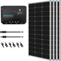 400 Watt 12 Volt Monocrystalline Solar Panel Bundle Kit with 4 pcs 100W Panel and 30A PWM Charge Controller O13987
