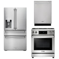 30 Gas Range, Refrigerator with Water and Ice Dispenser, Dishwasher E337
