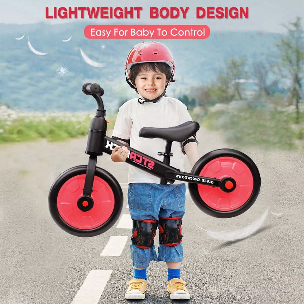 4 in 1 Toddlers Balance Bike with Pedals and Training Wheels E28145