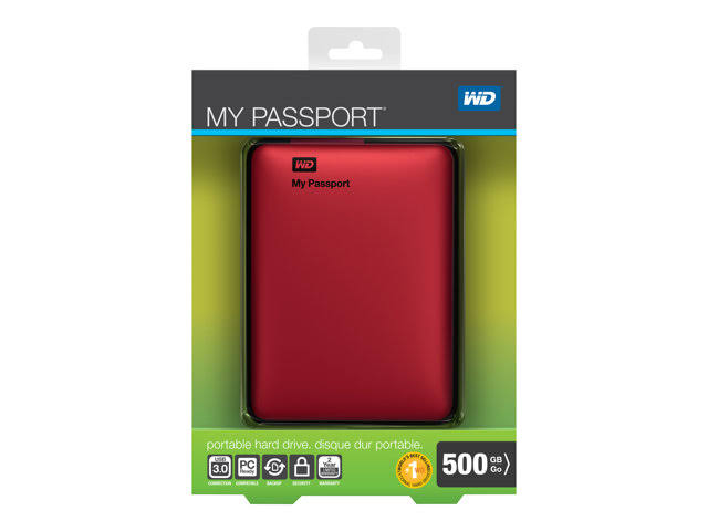 500GB External Hard Drive USB 3.0 Red E932464