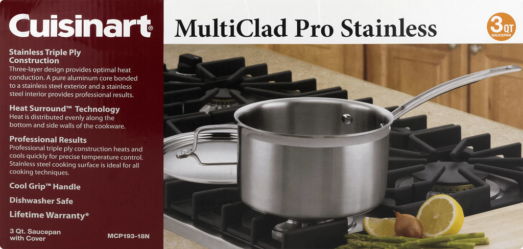 Triple Ply Stainless 3-Quart Saucepan O98060