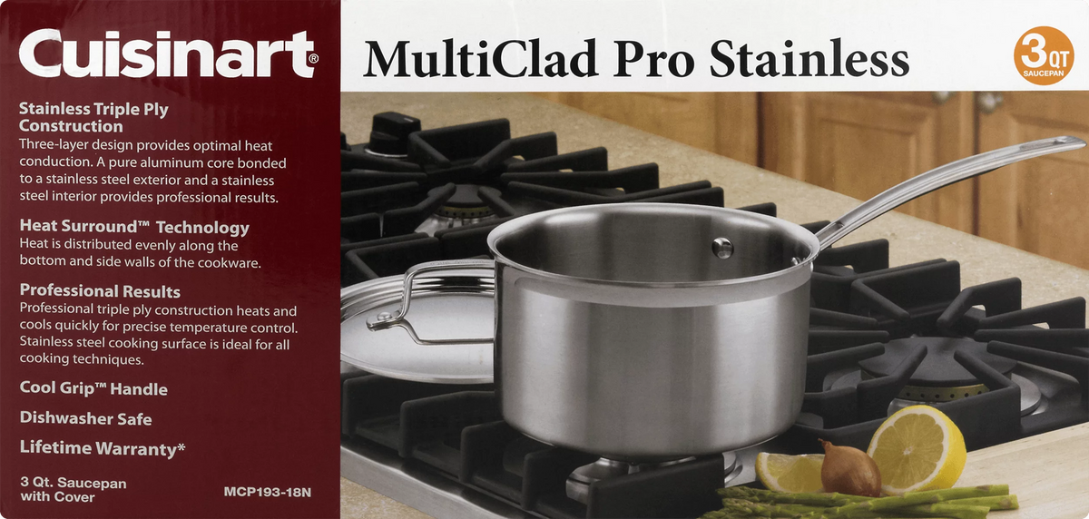 Triple Ply Stainless 3-Quart Saucepan O98060