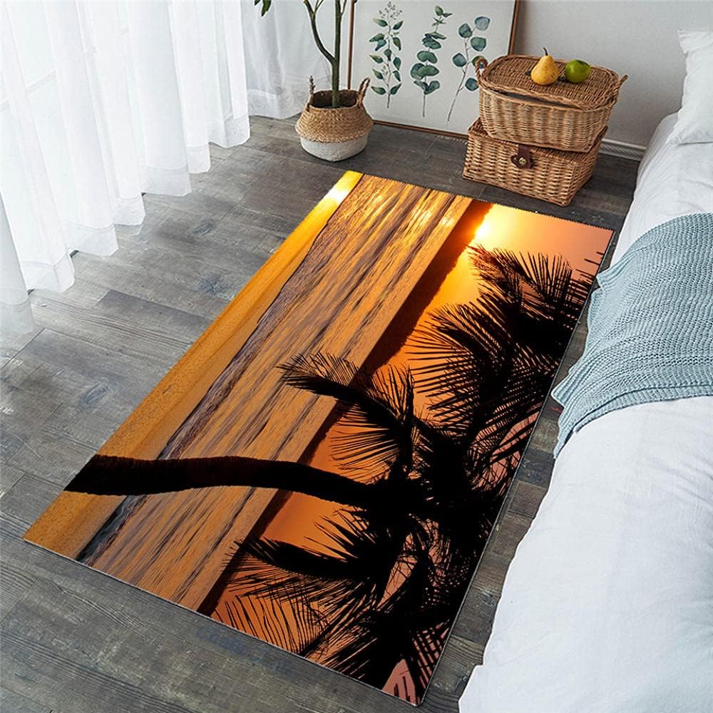 60X100cm Colorful Seaside Scenery Area Carpet L937