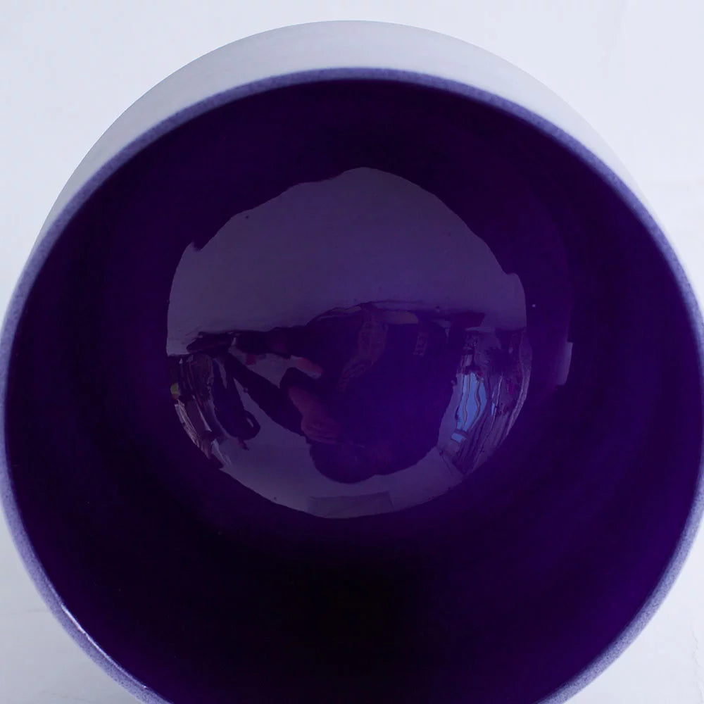 Indigo Quartz Frosted Crystal Singing Bowl 8 inch K24856