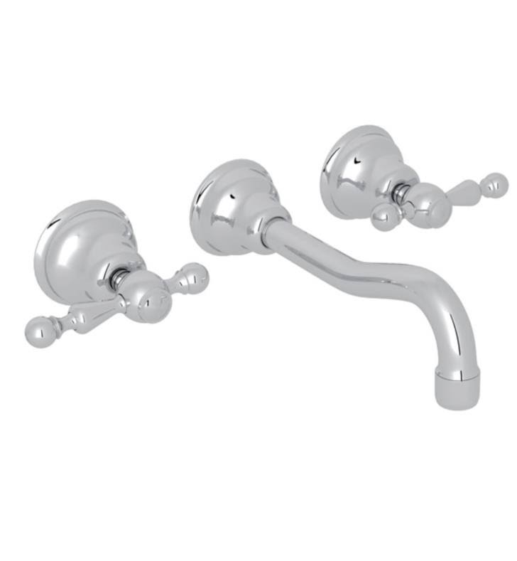 Wall Mount Widespread Lavatory Faucet Polished Nickel A865774