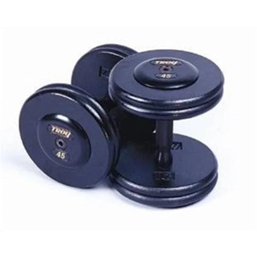 One Pair 65 Pounds Black Dumbbells with Contoured Handles Z77469
