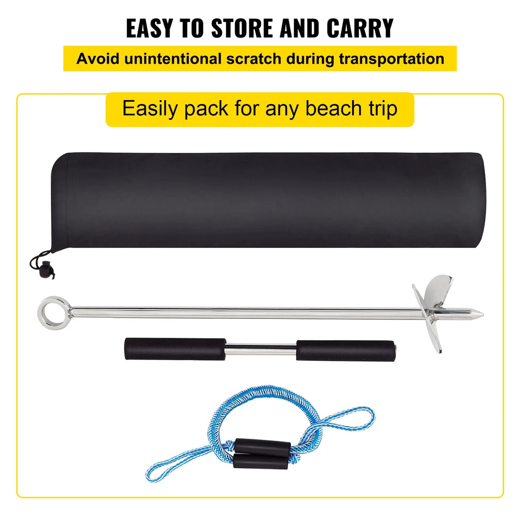 18" 316 Stainless Steel Screw Anchor with Carry Bag H765270