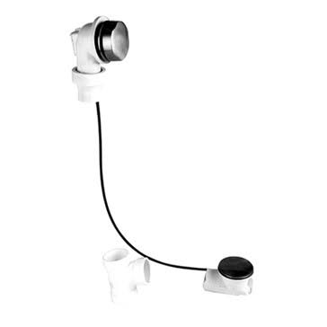 Satin Gold PVC Cable Operated Bath Waste and Overflow Drain A47875