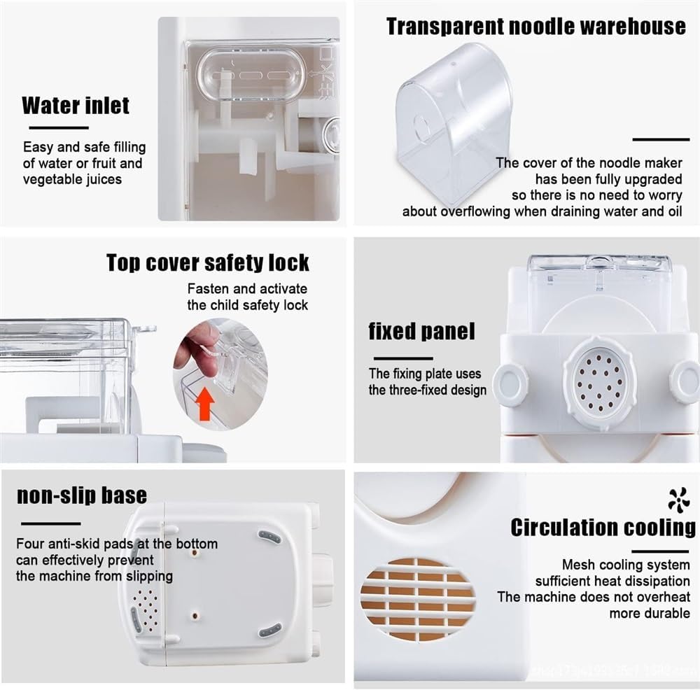 Electric Pasta Maker Machine, 180W Pasta Extruder Noodle Rolling Machine Fully Automatic K570938