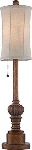 Set of 2 28" Tall Cream Fabric Bell Shade Buffet Table Lamps P3151