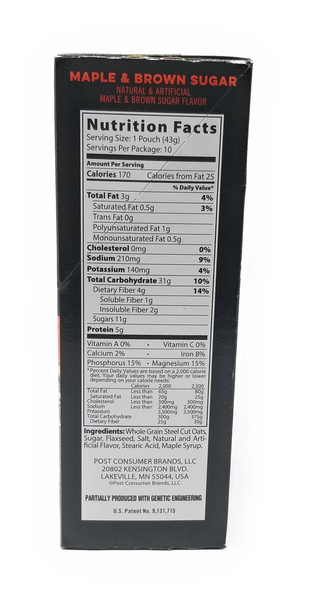 Steel Cut Maple Brown Sugar Oats 2 Pack 15.1 Ounce G154